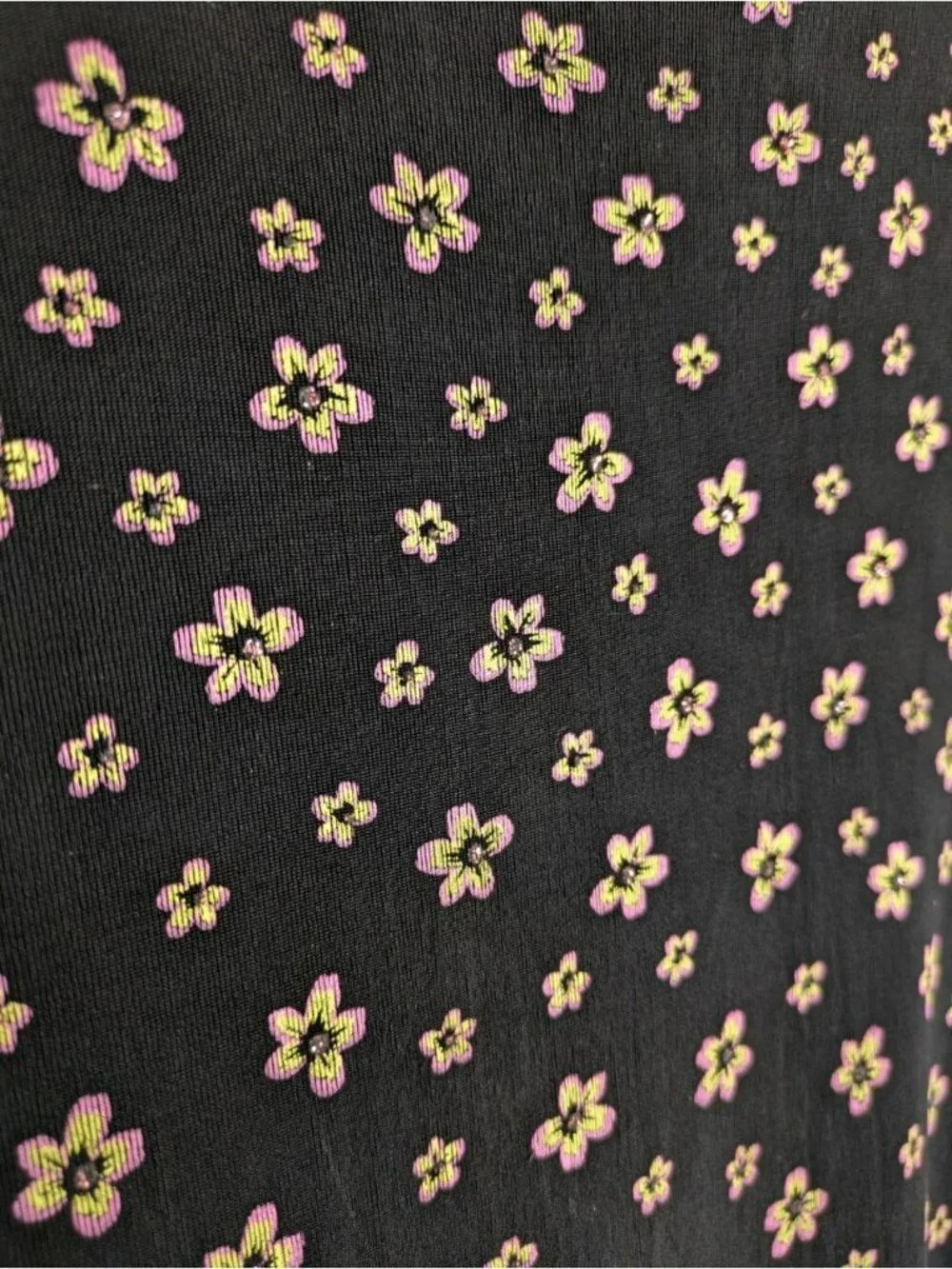 Dressbarn Vintage 90s Y2K Maxi Floral Slinky Stretchy Dress Size Large